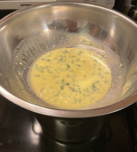 Butter sauce after being cooked in double boiler