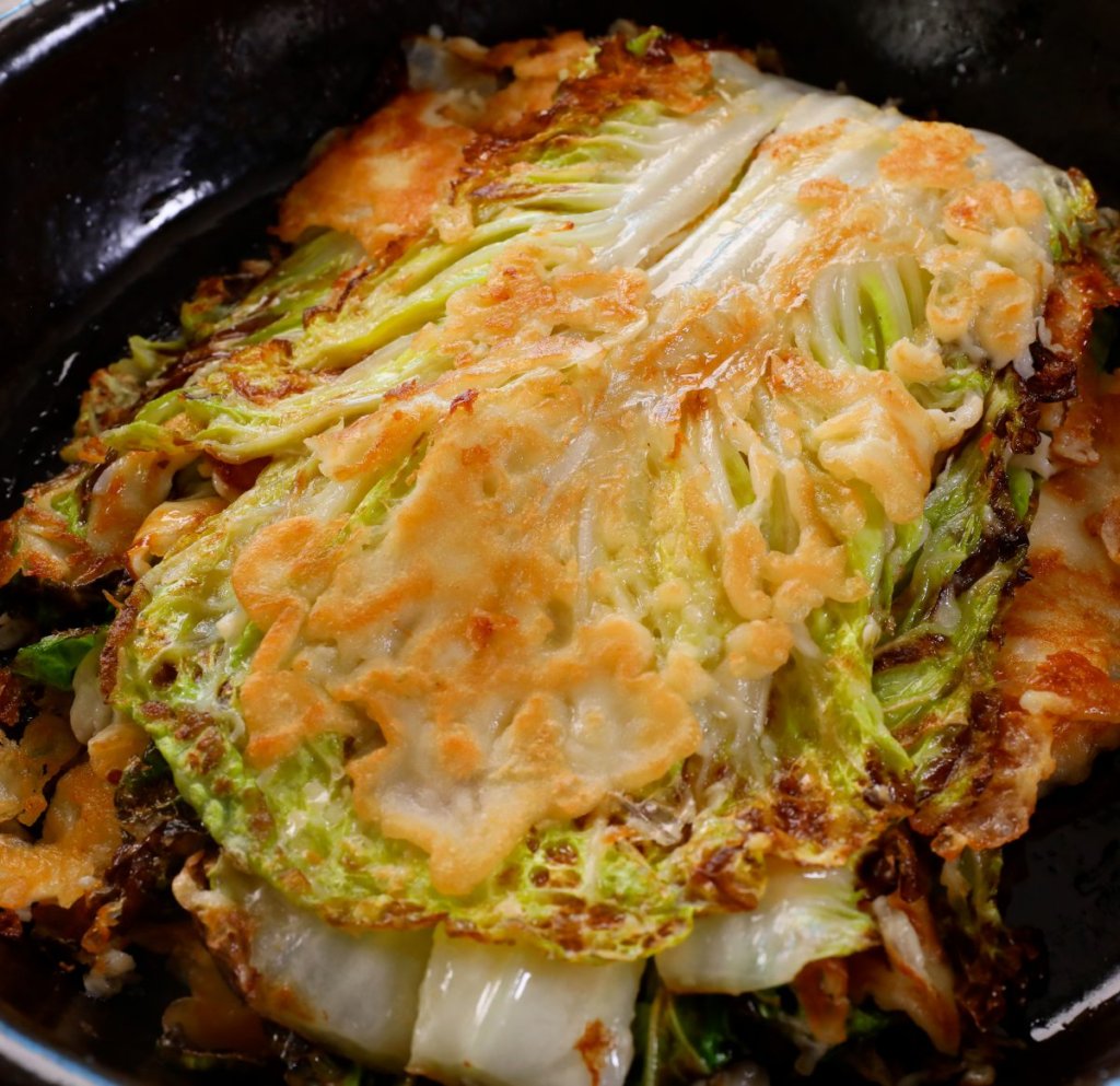 Cabbage jeon maangchi